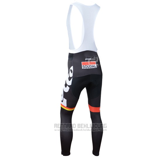 2014 Fahrradbekleidung Lotto Belisol Orange Trikot Langarm und Tragerhose - zum Schließen ins Bild klicken